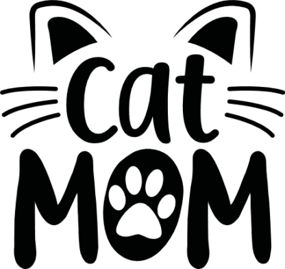 Cat mom free svg file, cat ears, sweatshirt design for cat lover mama
