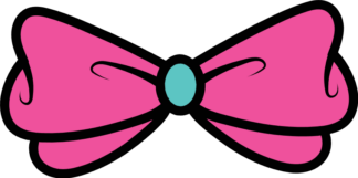 Pink Ribbon Bow Free SVG File for Members - Fashion Clipart Image, Decorative Element