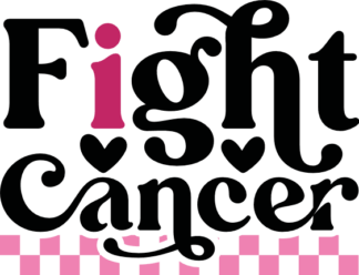 Fight cancer free svg file, checkered print, breast cancer awareness sweatshirt design