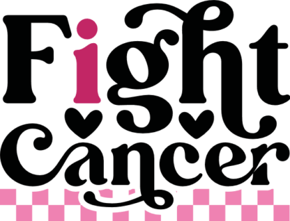 Fight cancer free svg file, checkered print, breast cancer awareness sweatshirt design