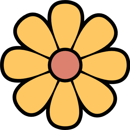 Decorative Yellow Flower Free SVG File for Members - Spring Clipart Image, floral sticker