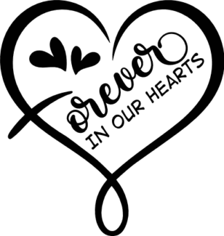 Forever in our hearts free svg file for members, memorial day, tshirt design