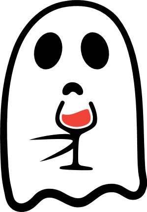Ghost With Wine Glass Free SVG File for Members - Halloween party, Spooky Clipart image