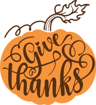 Give Thanks, Pumpkin Free SVG File for Members - Thanksgiving day decoration