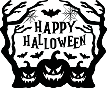 Happy halloween sign free svg file for members, halloween decor, wall art