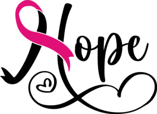 Hope sign, Breast Cancer Awareness Free SVG File for Members - Sweatshirt Design
