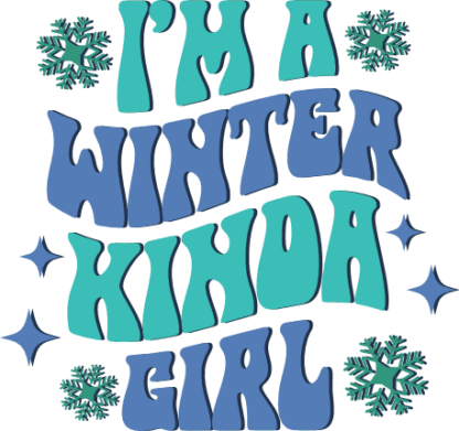 Winter SVG for t-shirt, I'm a Winter Kinda Girl Free SVG File for Members