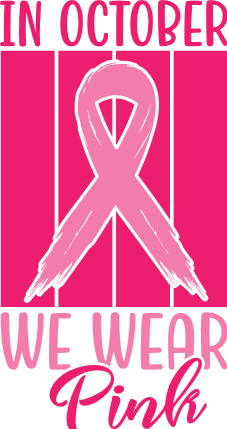 In October we wear pink free svg file for members, breast cancer awareness sweatshirt design