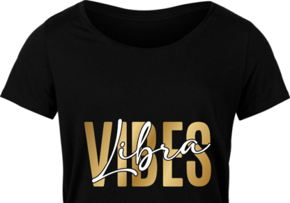 Libra vibes free svg file for members, golden png for sublimation, zodiac tshirt design