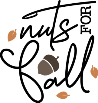 Nuts for fall free svg file for members, autumn tshirt design