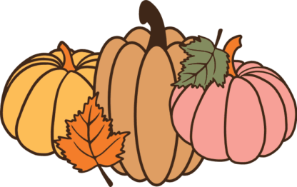 Three Pumpkins Free SVG File for Members - Fall clipart image, Thanksgiving day decor