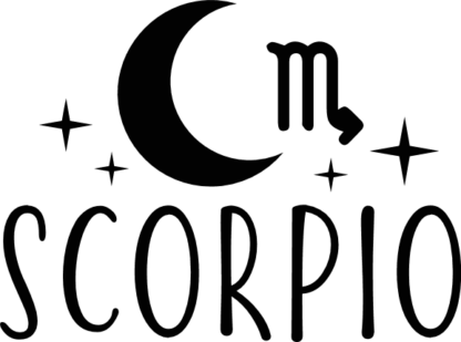 Scorpio sign and moon free svg file for members, zodiac svg for sweatshirt