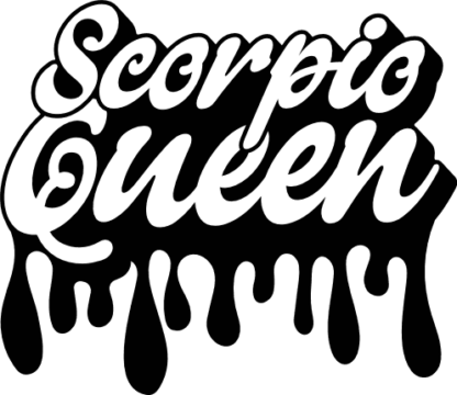 Scorpio queen free svg file for members, drippy design, birthday tshirt design