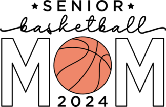 Senior Basketball Mom 2024 Free SVG File for Members - Personalized tshirt Design