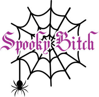 Spooky Bitch, spider net, Halloween t-shirt design, Free SVG File for Members
