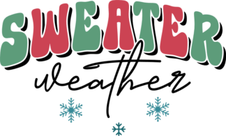 Sweater Weather SVG, Winter T-shirt Design, Free SVG File for Members