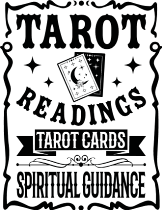 Tarot readings, tarot cards, spiritual guidance free svg file for members, Halloween fortune telling sign