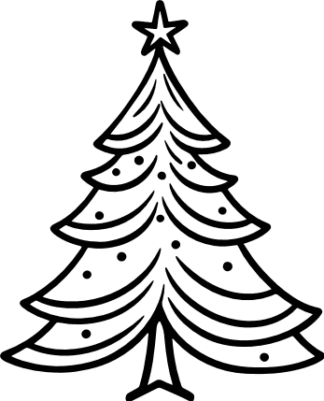Christmas Tree Free SVG File for Members - Winter Clipart Image, Holidays Decoration