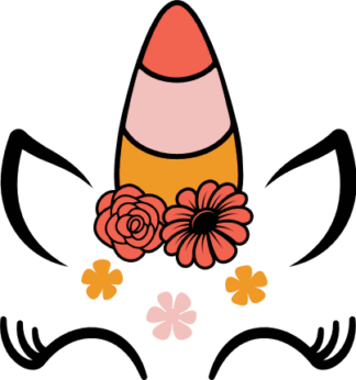Unicorn head with flowers, Free SVG File for Members - Kids Room Decor, fall clipart image