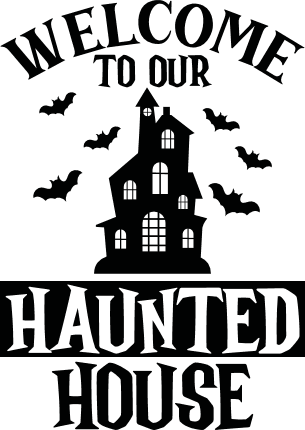 Welcome to our haunted house free svg file for members, halloween decor, door sign