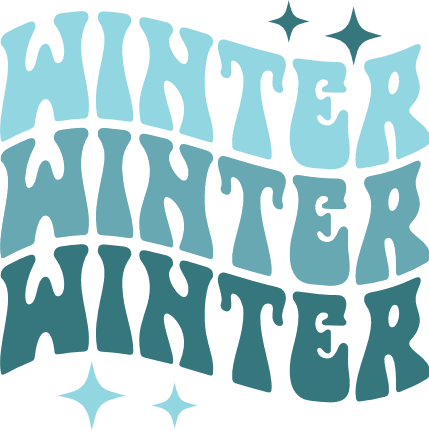 Wavy Winter sign Free SVG File for Members - Echo stacked text, Christmas hoodie design
