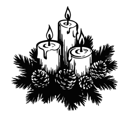 Burning Candles and flowers Free SVG File for Members - Decorative sticker