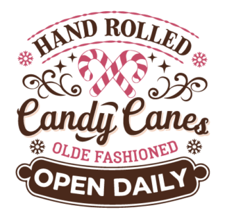 Hand Rolled Candy Canes, olde fashioned Free SVG File for Members - Christmas sign