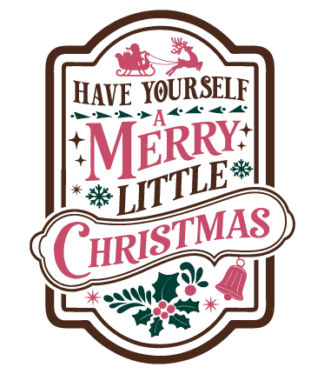 Have Yourself a Merry Little Christmas Free SVG File for Members - Christmas card, sticker