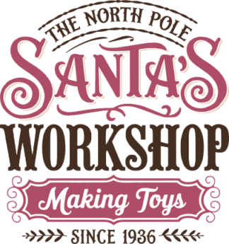 The North Pole Santa's Workshop making toys Free SVG File for Members - Christmas sign
