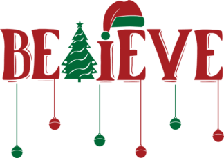 Believe sign Free SVG File for Members - Christmas sweatshirt design