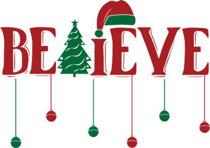Believe sign Free SVG File for Members - Christmas sweatshirt design