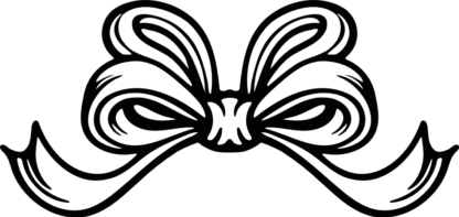 Ribbon Bow, Decorative Element Free SVG File - Fashion Bow Clipart Image