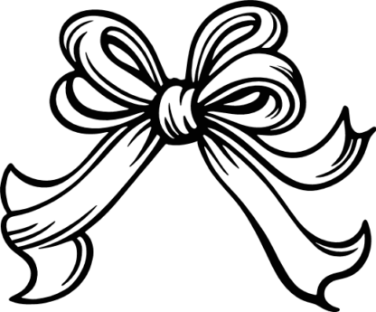 Hair or Gift Ribbon Bow Free SVG File - Fashion Clipart Image