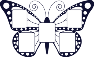 Butterfly picture frame Free SVG File for Members - Decorative Photo Frame wall sticker SVG