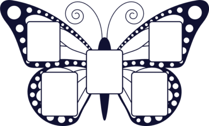 Butterfly picture frame Free SVG File for Members - Decorative Photo Frame wall sticker SVG