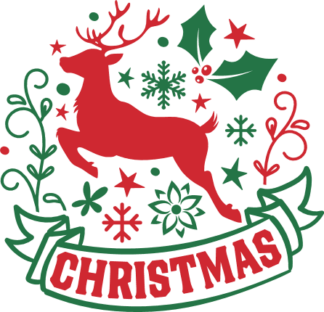 Christmas sign Free SVG File for Members - Holiday sweatshirt design with reindeer