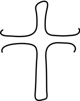 Christian Cross outline Free SVG File for Members -  Clipart Image, religious design