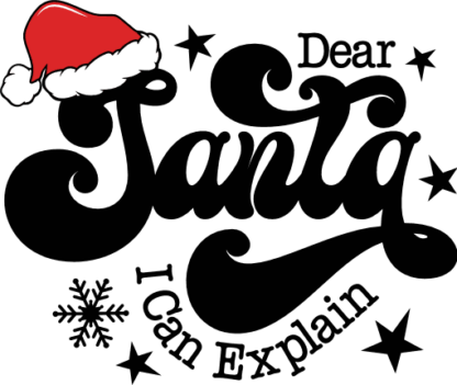 Dear Santa I Can Explain Free SVG File - Funny Christmas sayings