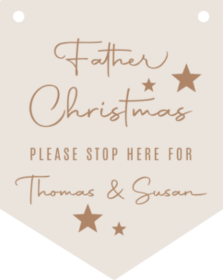 Father Christmas Please Stop Here For Free SVG File for Members - Personalized decorative Christmas sign