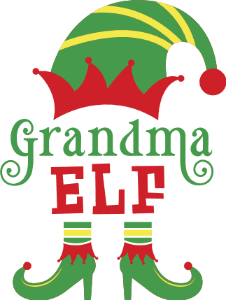 Grandma Elf Free SVG File for Members - Funny Christmas sweatshirt design