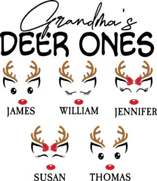 Grandma's Deer Ones Free SVG File for Members - Customized Christmas gift for grandma