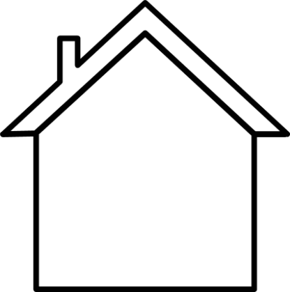 House icon outline Free SVG File - house clipart image