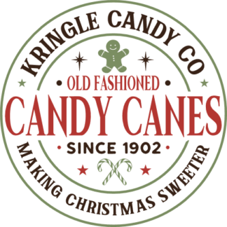 Kringle Candy Co, Old fashioned candy canes, making Christmas sweeter Free SVG File for Members - Christmas sign