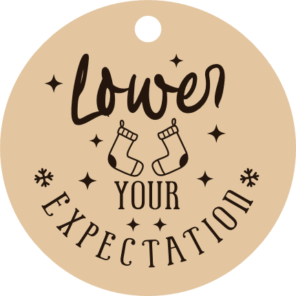 Lower Your Expectation Free SVG File for Members - Funny Christmas gift tag
