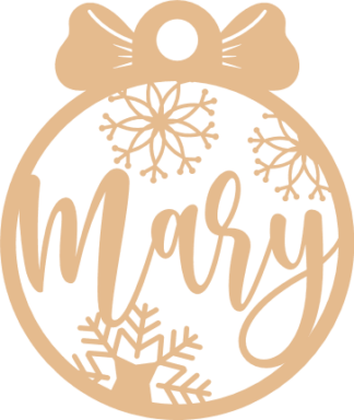 Customized Christmas ornament with bow Free SVG File for Members - Christmas decor