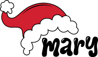 Santa claus hat and custom name Free SVG File for Members - Personalized Christmas hoodie design