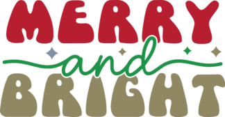 Christmas sweatshirt design, Merry and Bright - Free SVG File