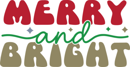 Christmas sweatshirt design, Merry and Bright - Free SVG File