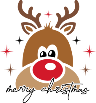 Cute baby deer face and Merry christmas sign Free SVG File for Members - Christmas kids tshirt design