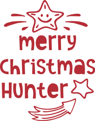Merry Christmas Hunter Free SVG File for Members - Holiday tshirt design